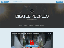 Tablet Screenshot of dilatedpeoples.com